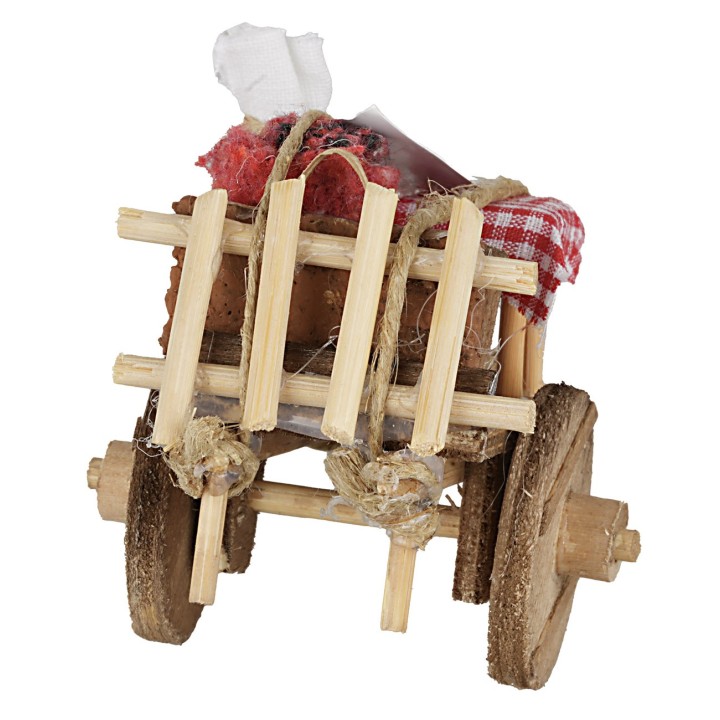 Carrito del desalojo de madera cm 8x6,5X6 h