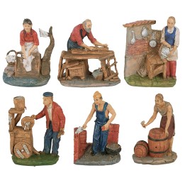 Set 6 artigiani 10 cm per presepe
