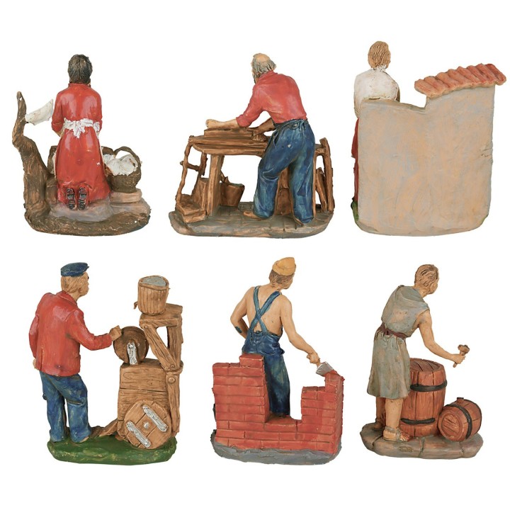 Set 6 artesanos 10 cm para belén