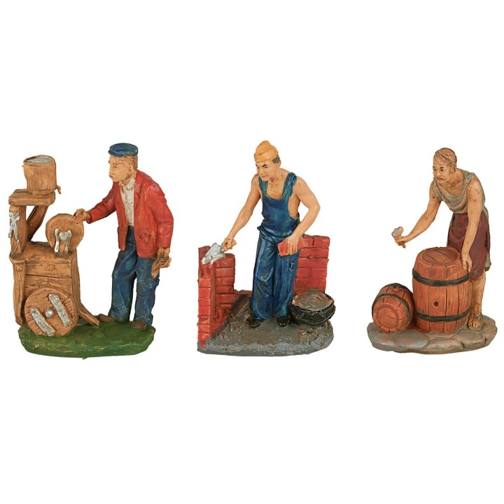 Set 6 artesanos 10 cm para belén