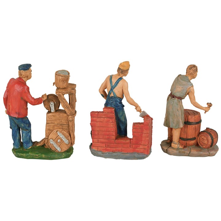 Set 6 artesanos 10 cm para belén