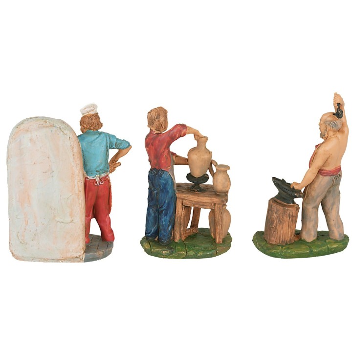 Set 6 statuine a lavoro 10 cm per presepe