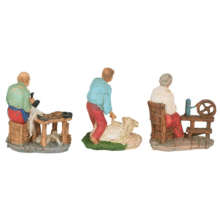 Set 6 statuine a lavoro 10 cm per presepe
