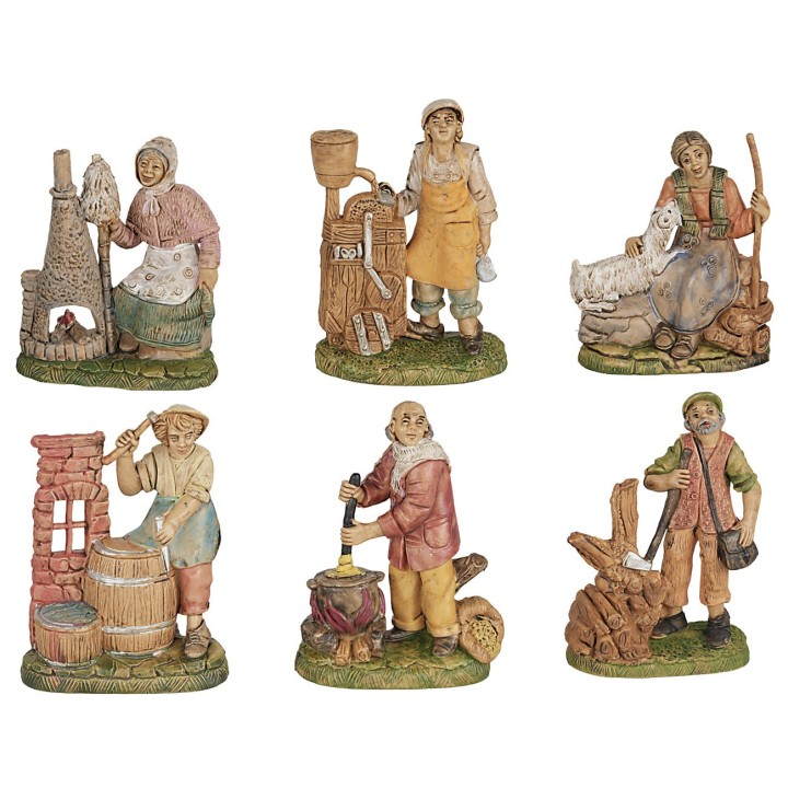 Set 6 artigiani serie 10 cm lux
