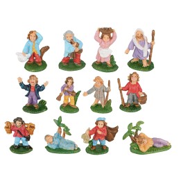 Conjunto de 12 pastores de 3,5 cm