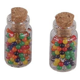 Set of 2 bead jars, 2,8 cm