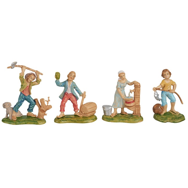 Set 12 pastores de PVC 8 cm