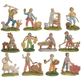 Set 12 pastores de PVC 8 cm