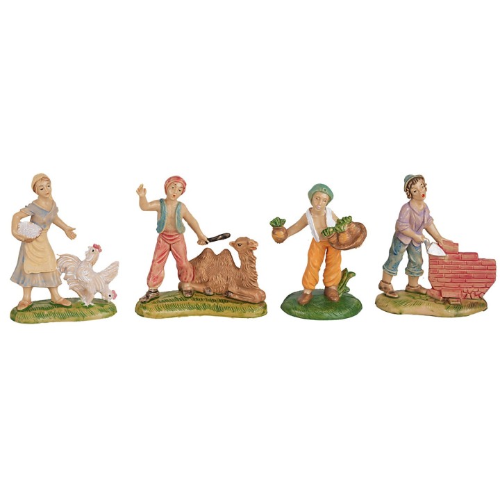 Set 12 pastores de PVC 8 cm