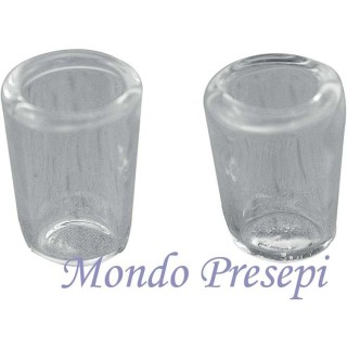 Set 2 Bicchieri in vetro mm 8x10