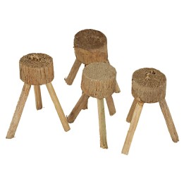 Set of 4 stools 2.5x2.5x2.5 cm h