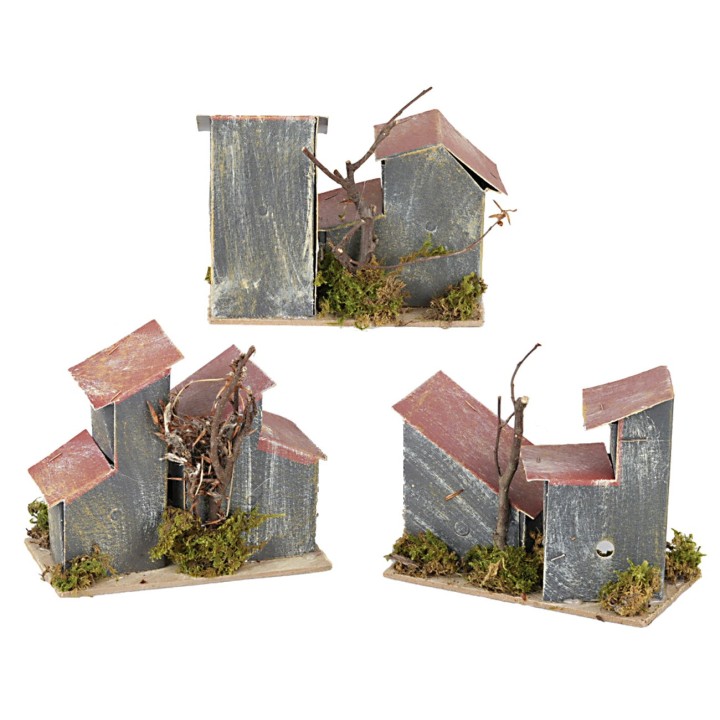 Set 3 di casette cm 14x9x10 h