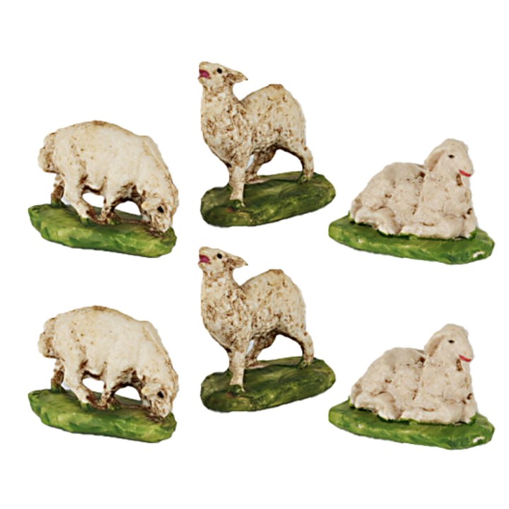 Set 6 pecore per statue da 5-6 cm