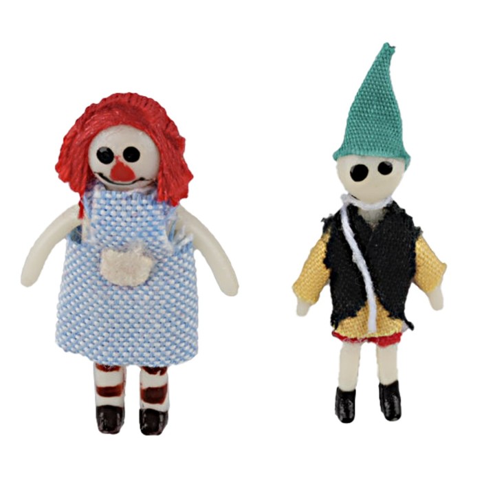 Set of 2 toy dolls, 1x4 cm h