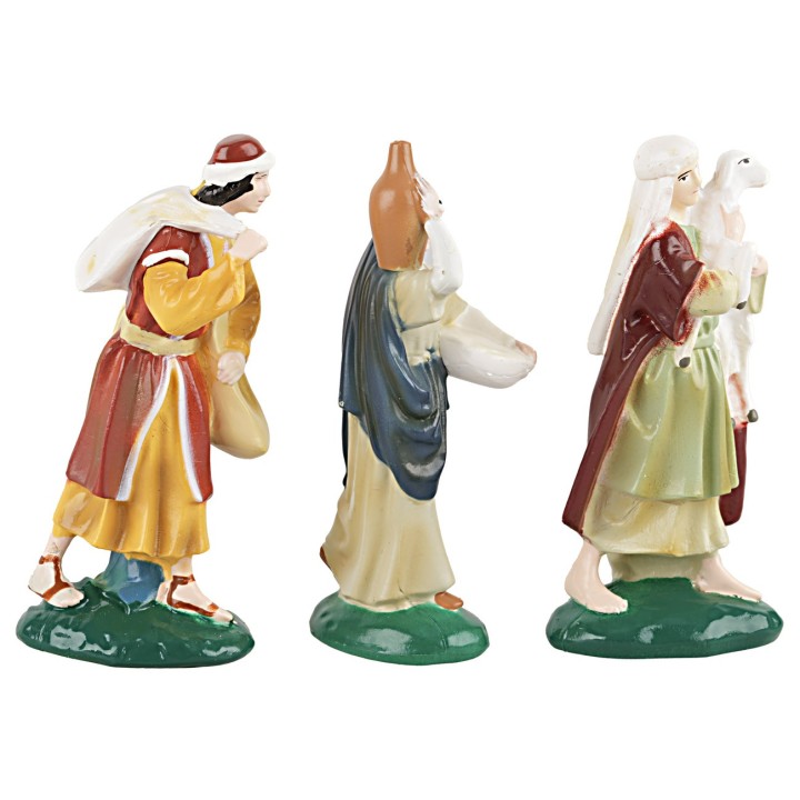 Set of three shepherds statues 9 cm