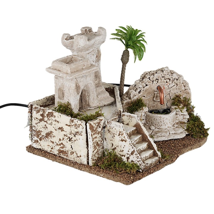 Casa árabe con fuente funcional cm 29x23x21 h