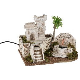 Casa árabe con fuente funcional cm 29x23x21 h