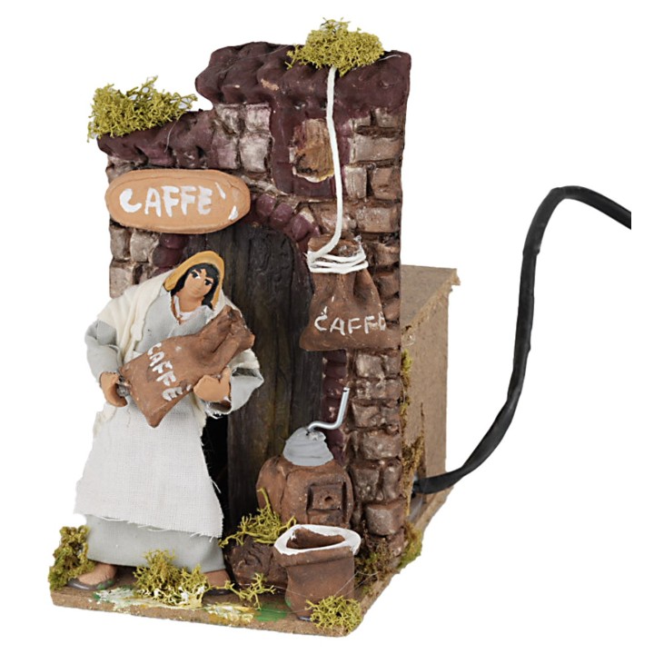 Vendedora de café 10 cm en movimiento