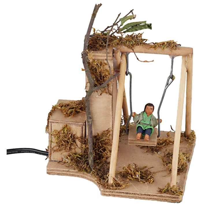 Child on a 10 cm moving swing