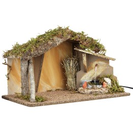 Cabin with working fountain cm 39x23x23 h