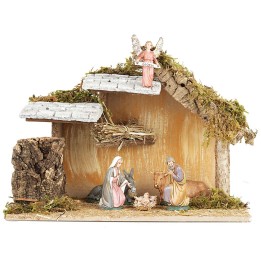 Hut with Landi Moranduzzo Nativity cm 32.5x17x23 h