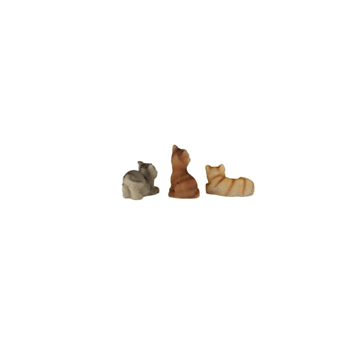 Set tre gatti assortiti cm 2,5x3h