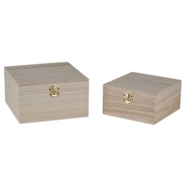 Set due cofanetti in legno
