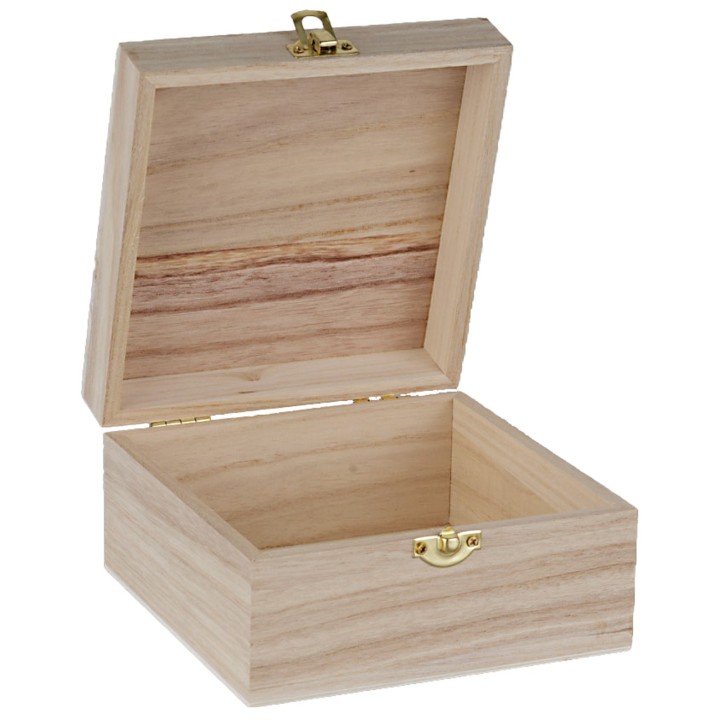 Wooden box cm 18x18x10 h