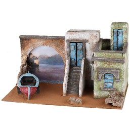 Sea setting with boat cm 50x30x28 h