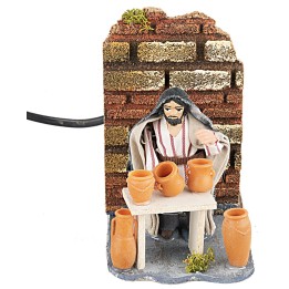 Vendedor de vasijas 8 cm en movimiento