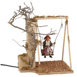 Girl on swing 24 cm in motion