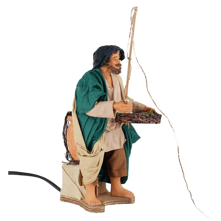Fisherman with moving rod 24 cm