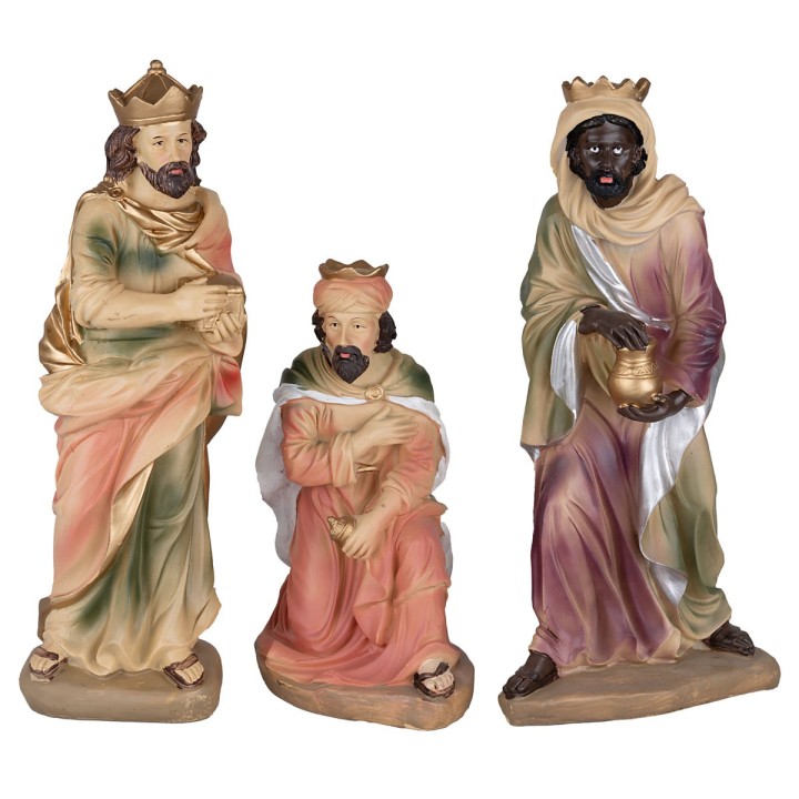 Set of 11 Nativity figures, Magi, angel and shepherd 40 cm in