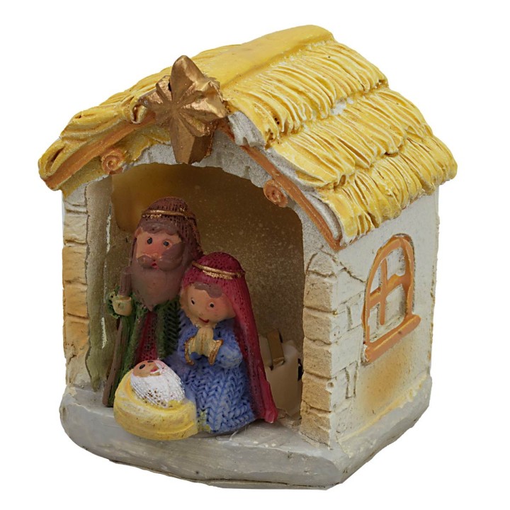 Naïve nativity illuminated with LED cm 5x4.5x8 h