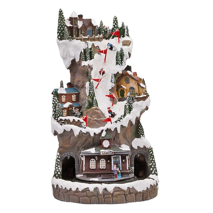 Moving village with train complete with lights and sounds cm