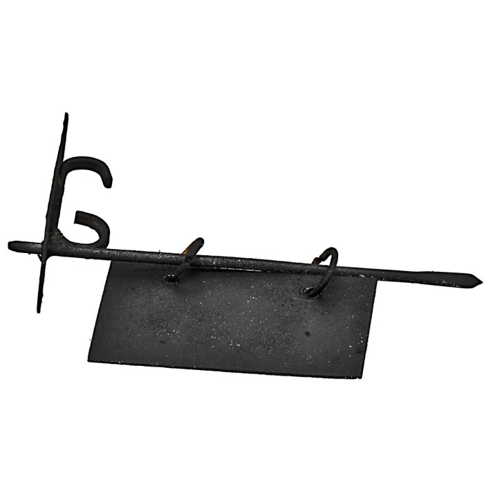 Letrero de 7 cm con placa de metal
