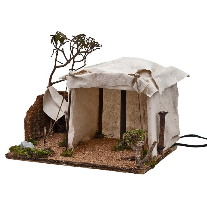 Tienda Árabe iluminada con fuego funcionando cm 30x22x25 h