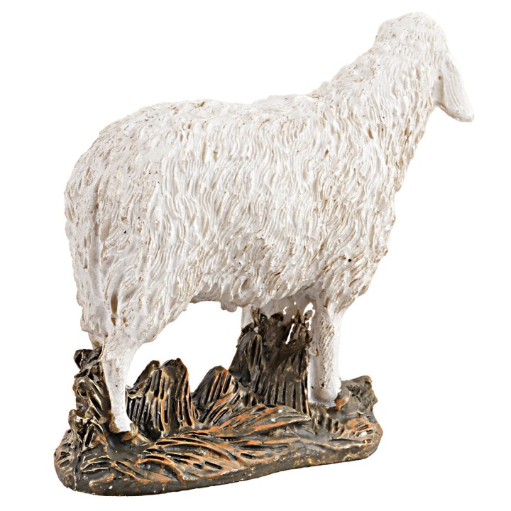 Oveja con cabeza alta para estatuas de 12 cm en resina Martino