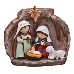 Naïf nativity cm 7x3.5x7.5 h