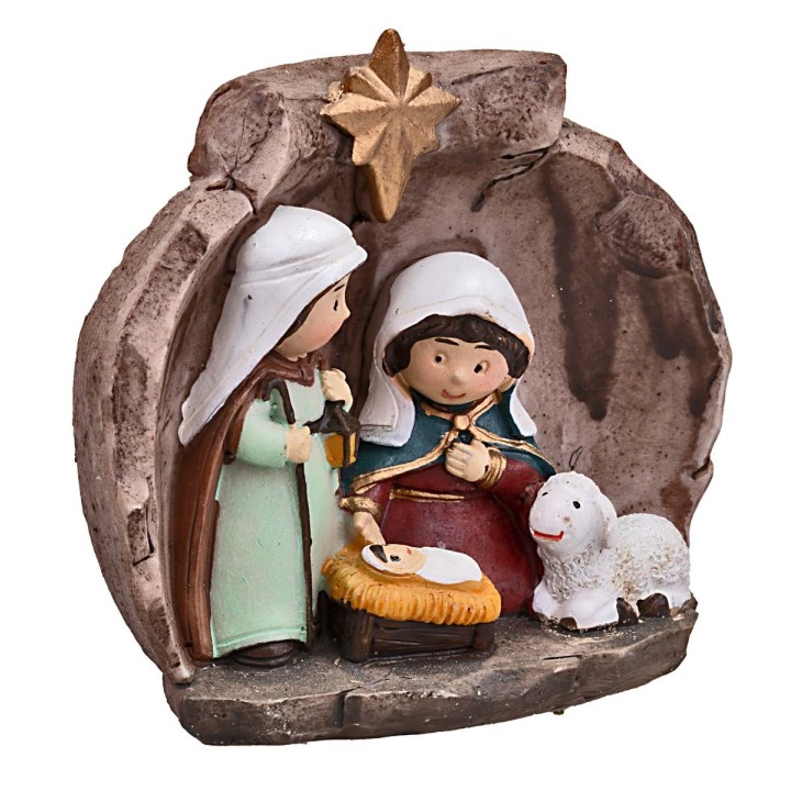 Naïf nativity cm 7x3.5x7.5 h