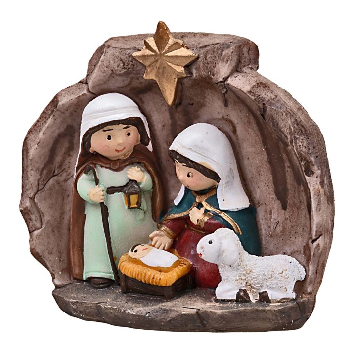 Natividad naïf cm 7x3,5x7,5 h
