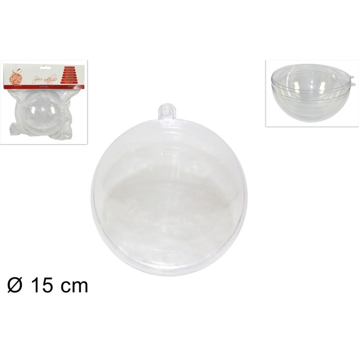 Esfera abrible transparente ø 15 cm