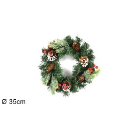 Round wreath with pinecones and berries Ø 35 cm