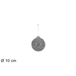 Ball with silver laminated threads ø 10 cm for Christmas tree