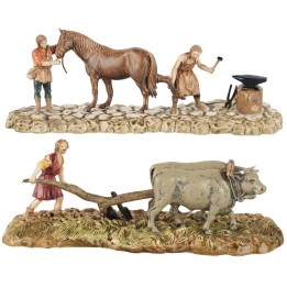 Conjunto de grupo arado y herrero Landi Moranduzzo 6 cm