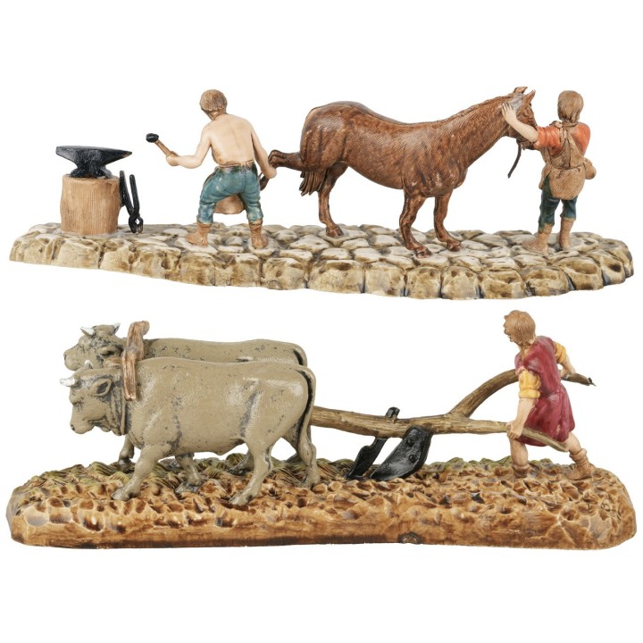Conjunto de grupo arado y herrero Landi Moranduzzo 6 cm