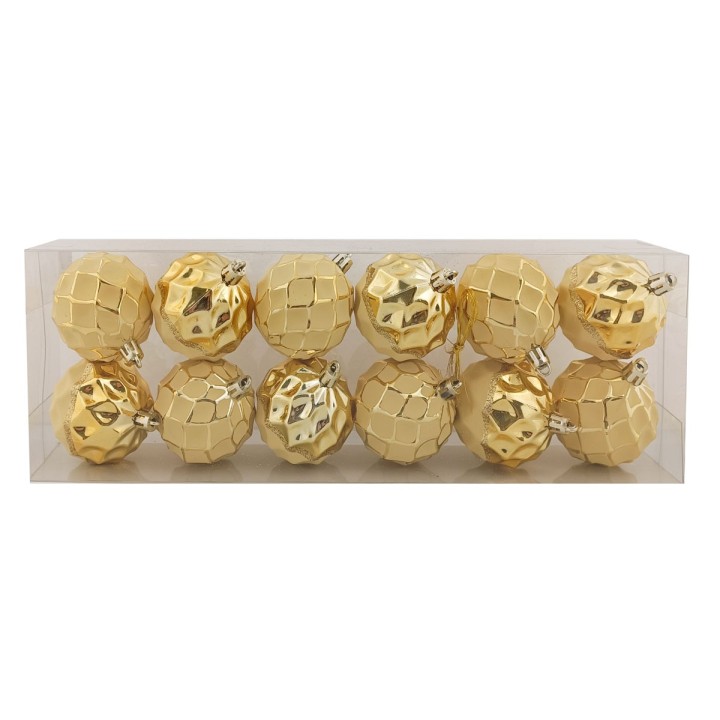 Set 12 palline oro ø 6 cm per albero di Natale