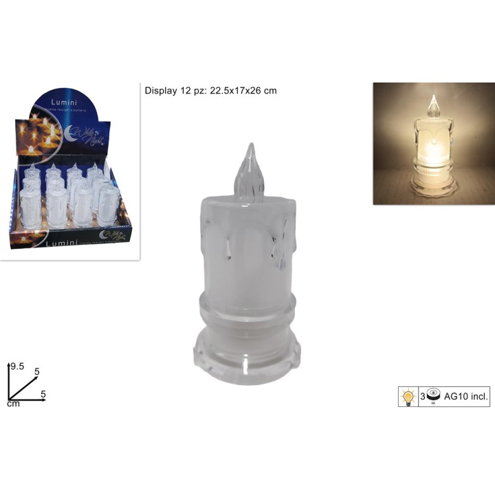 Battery-operated LED candle cm 5x9.5