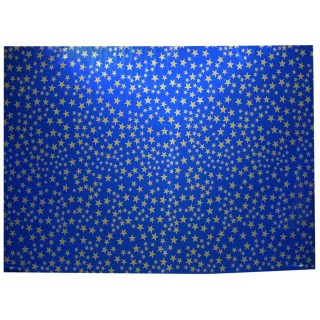 Papel cielo metalizado con estrellas doradas cm 100x70