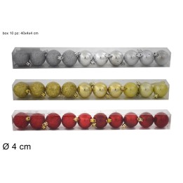Set 10 palline Ø 4 cm disponibili in vari colori